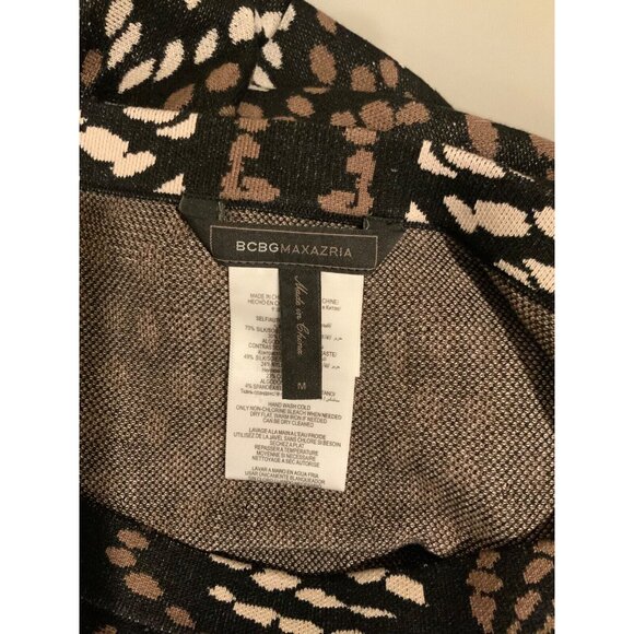 BCBG Max Azria Black, Brown & White Polka Dot ‘Albie' Flare Skirt, Size Medium - Picture 6 of 6